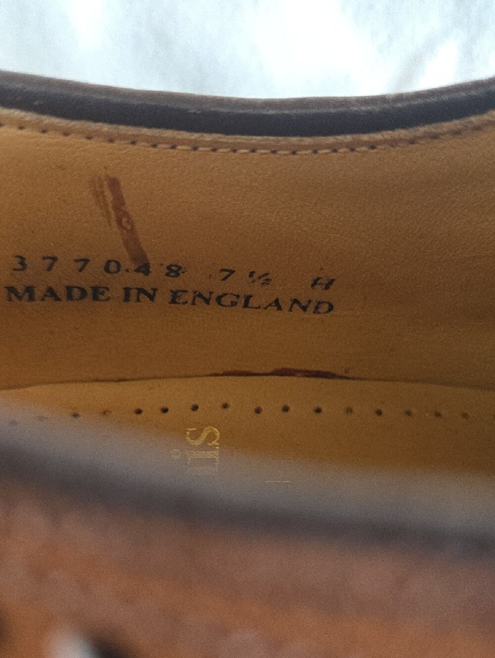 Men's Classic Brown Leather Brogue Derby Shoes - Picture 6 of 6